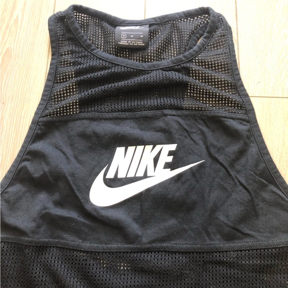 Nike Racerback Mesh Logo Tank Top in Black Women’s Size M - Picture 2 of 7